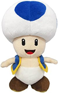 Super Mario All Star Collection Blue Toad 8" Plush